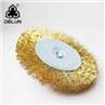 75mm Customized Logo Round Wire Brush With Shaft